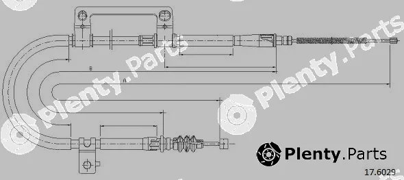Cabor 17.6029 — Cable Pull, parking brake