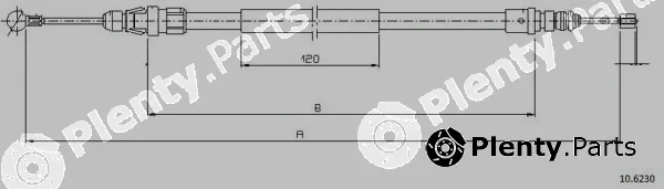 Cabor 10.6230 — Cable Pull, parking brake