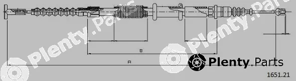 Cabor 1651.21 — Cable Pull, parking brake