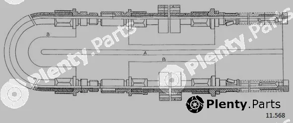 Cabor 11.568 — Cable Pull, parking brake