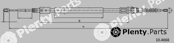 Cabor 10.4668 — Cable Pull, parking brake