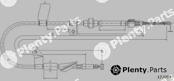 Cabor 17.4203 — Cable Pull, parking brake