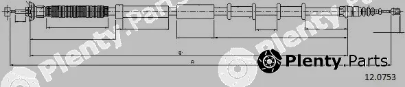 Cabor 12.0753 — Cable Pull, parking brake