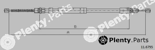 Cabor 11.6795 — Cable Pull, parking brake