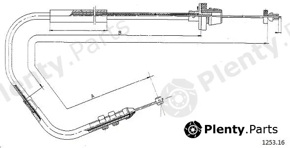 Cabor 1253.16 — Accelerator Cable