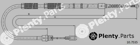 Cabor 10.7535 — Cable Pull, parking brake