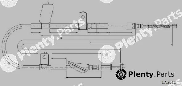 Cabor 17.2611 — Cable Pull, parking brake