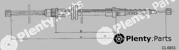 Cabor 11.6851 — Cable Pull, parking brake