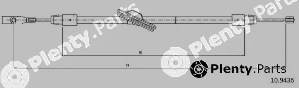 Cabor 10.9436 — Cable Pull, parking brake