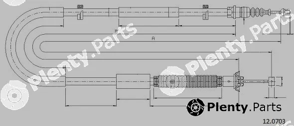 Cabor 12.0703 — Cable Pull, parking brake