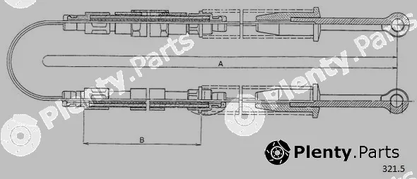 Cabor 321.5 — Cable Pull, parking brake