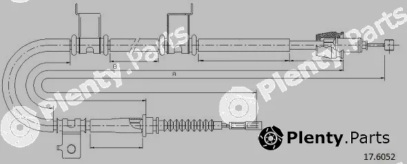 Cabor 17.6052 — Cable Pull, parking brake