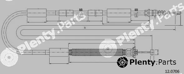 Cabor 12.0706 — Cable Pull, parking brake