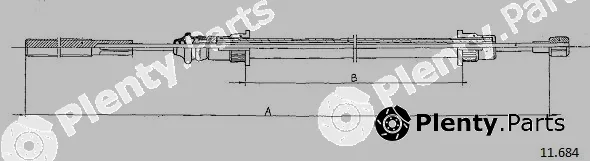Cabor 11.684 — Cable Pull, parking brake