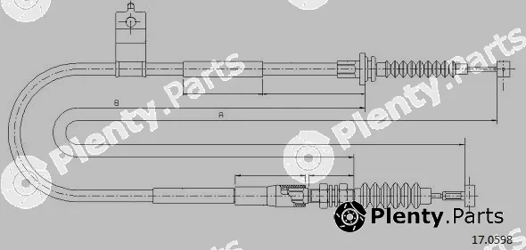 Cabor 17.0598 — Cable Pull, parking brake