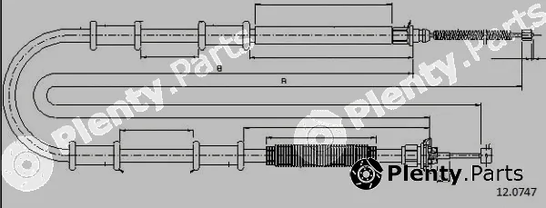 Cabor 12.0747 — Cable Pull, parking brake