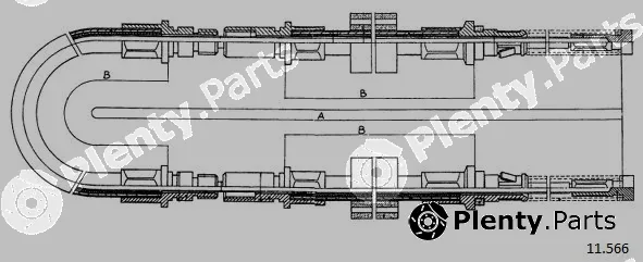 Cabor 11.566 — Cable Pull, parking brake