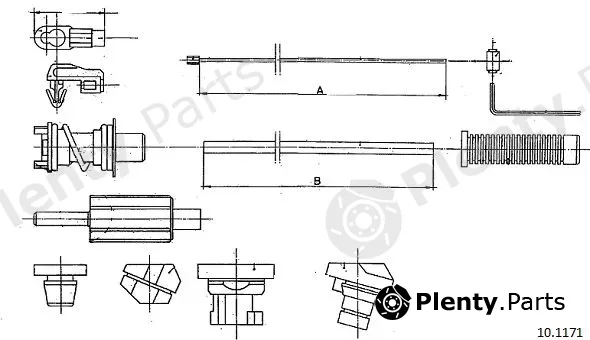 Cabor 10.1171 — Accelerator Cable