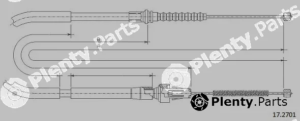 Cabor 17.2701 — Cable Pull, parking brake