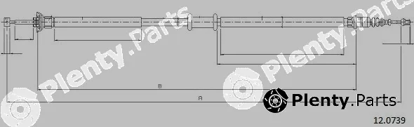 Cabor 12.0739 — Cable Pull, parking brake