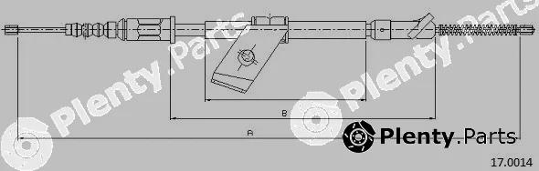 Cabor 17.0014 — Cable Pull, parking brake