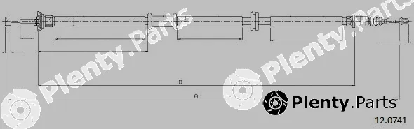 Cabor 12.0741 — Cable Pull, parking brake