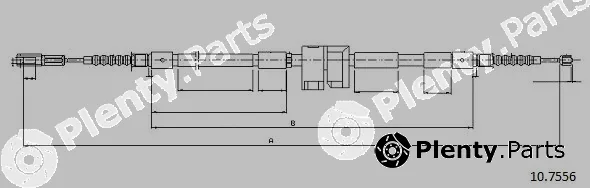 Cabor 10.7556 — Cable Pull, parking brake