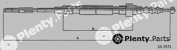 Cabor 10.7471 — Cable Pull, parking brake