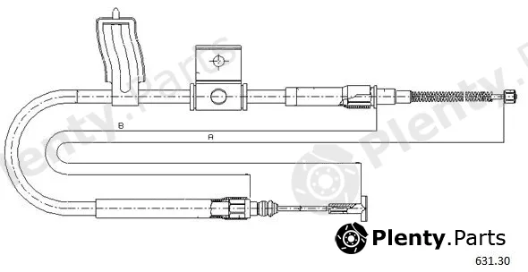 Cabor 631.30 — Cable Pull, parking brake