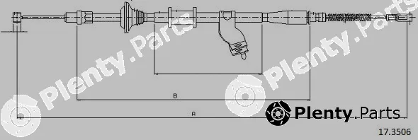 Cabor 17.3506 — Cable Pull, parking brake