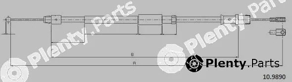 Cabor 10.9890 — Cable Pull, parking brake