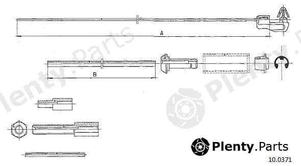 Cabor 10.0371 — Accelerator Cable