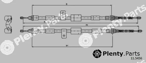 Cabor 11.5456 — Cable Pull, parking brake