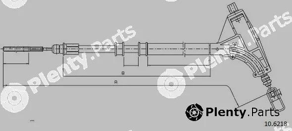 Cabor 10.6218 — Cable Pull, parking brake
