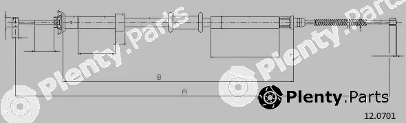 Cabor 12.0701 — Cable Pull, parking brake