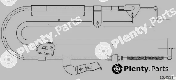 Cabor 10.4511 — Cable Pull, parking brake