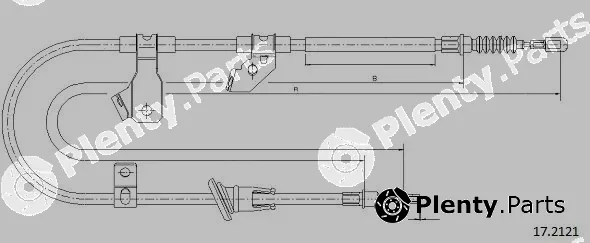 Cabor 17.2121 — Cable Pull, parking brake