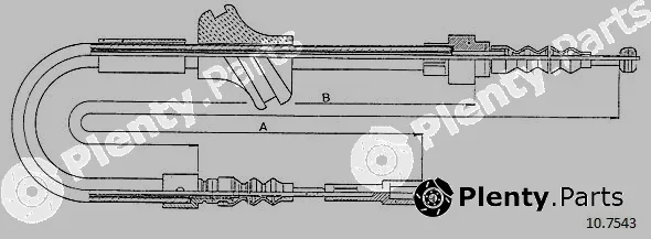 Cabor 10.7543 — Cable Pull, parking brake