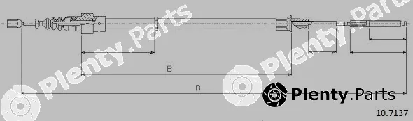 Cabor 10.7137 — Cable Pull, parking brake