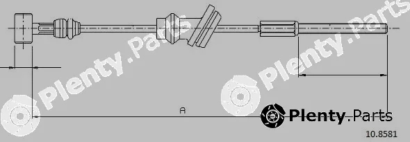 Cabor 10.8581 — Cable Pull, parking brake