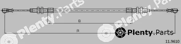Cabor 11.9610 — Accelerator Cable