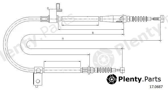Cabor 17.0687 — Cable Pull, parking brake