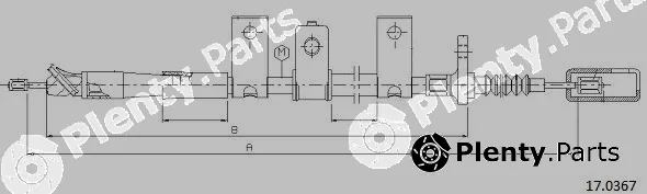 Cabor 17.0367 — Cable Pull, parking brake