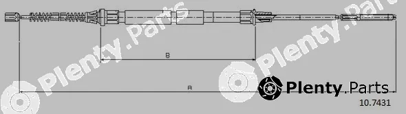 Cabor 10.7431 — Cable Pull, parking brake