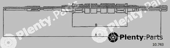 Cabor 10.743 — Cable Pull, parking brake