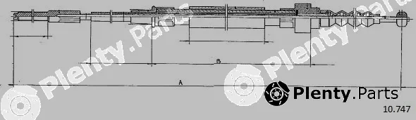 Cabor 10.747 — Cable Pull, parking brake