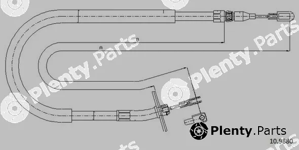 Cabor 10.9880 — Cable Pull, parking brake
