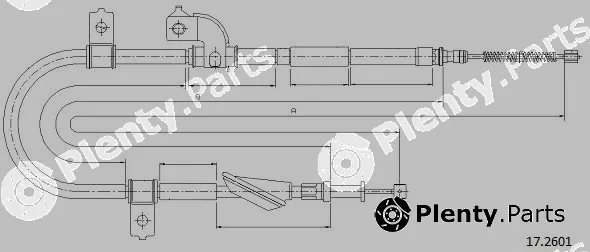 Cabor 17.2601 — Cable Pull, parking brake