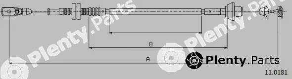Cabor 11.0181 — Accelerator Cable