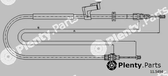 Cabor 11.5494 — Cable Pull, parking brake